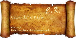 Czifrák Kira névjegykártya